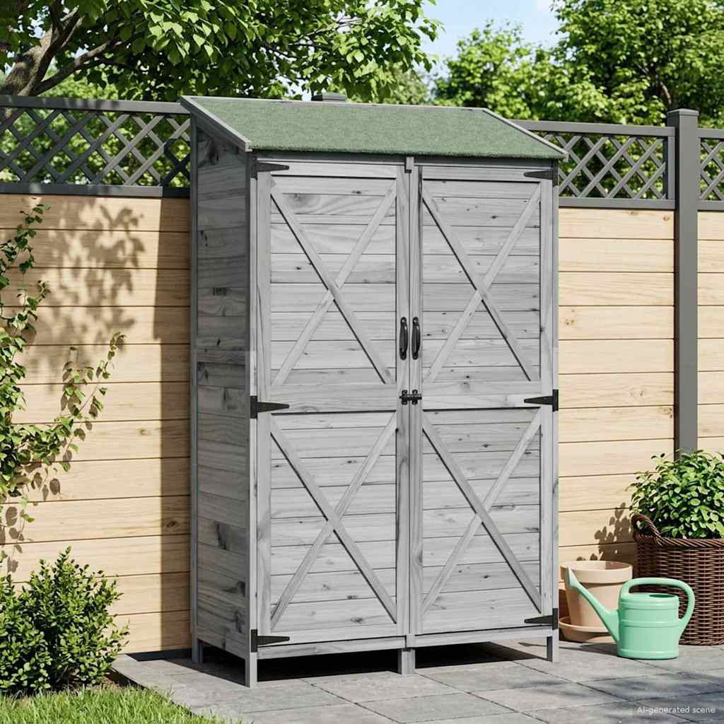 Capanno da Giardino con tetto Grigio 106 x 56 x 176,5 cm | homemem39