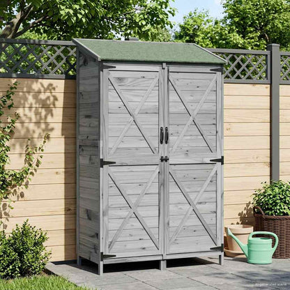 Capanno da Giardino con tetto Grigio 106 x 56 x 176,5 cm | homemem39