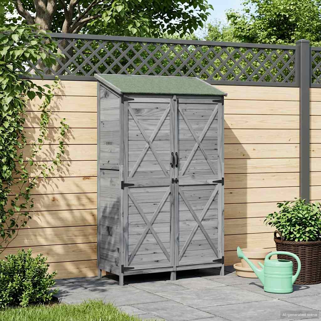 Capanno da Giardino con tetto Grigio 106 x 56 x 176,5 cm | homemem39