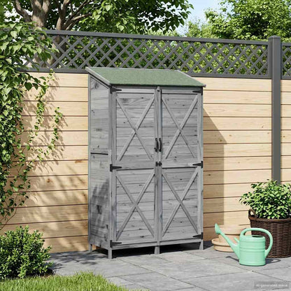 Capanno da Giardino con tetto Grigio 106 x 56 x 176,5 cm | homemem39