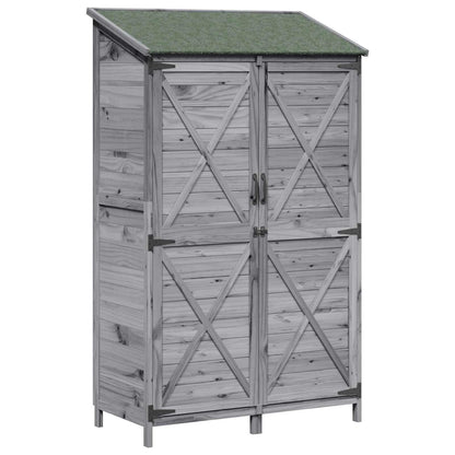 Capanno da Giardino con tetto Grigio 106 x 56 x 176,5 cm | homemem39