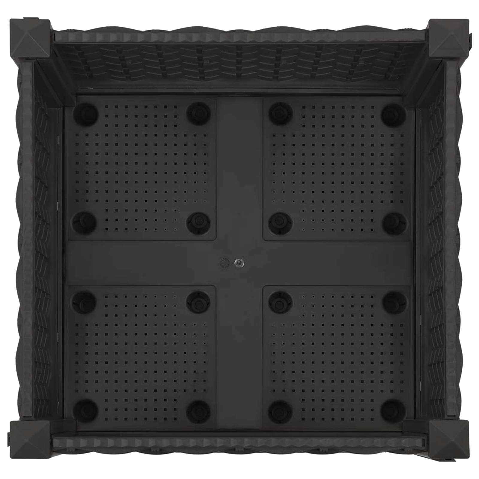 Vaso da Giardino con Ruote Nero 40 x 40 x 29 cm PP | homemem39