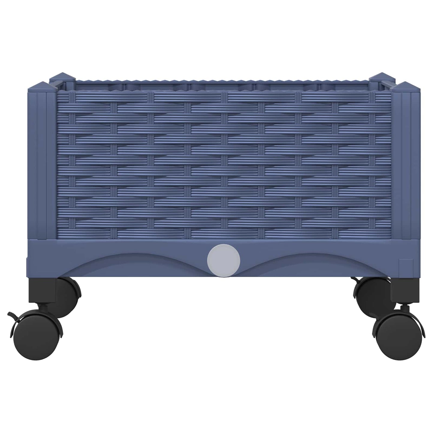Vaso da Giardino con Ruote Blu Grigio 40 x 40 x 33 cm PP | homemem39