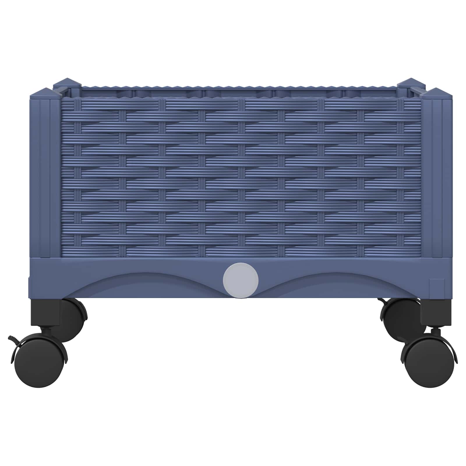 Vaso da Giardino con Ruote Blu Grigio 40 x 40 x 33 cm PP | homemem39