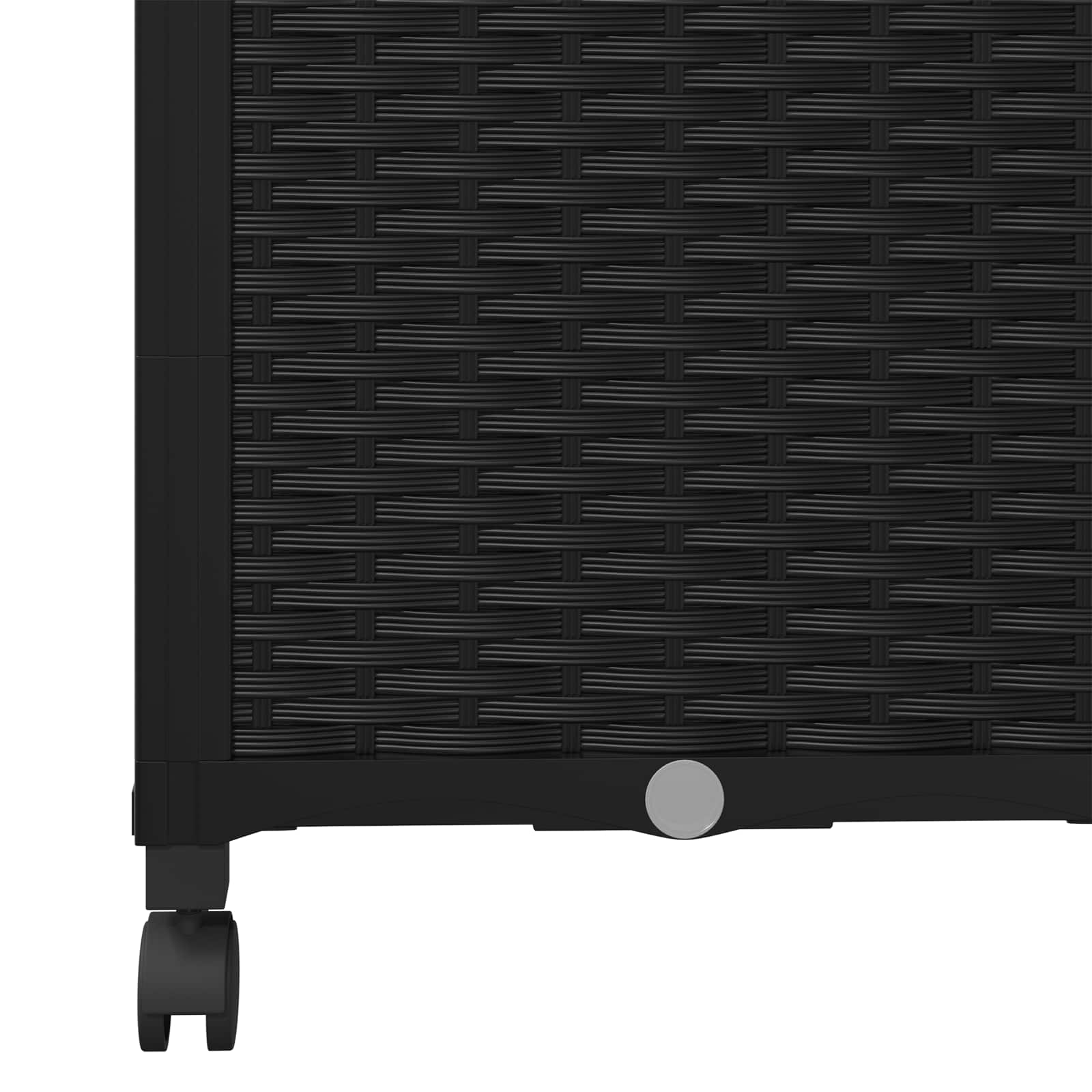 Vaso da giardino con grigliato e ruote Nero 40 x 40 x 146 cm PP | homemem39