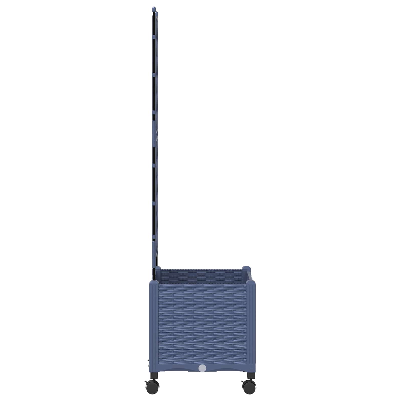 Vaso da giardino con grigliato e ruote Grigio 40 x 40 x 149 cm | homemem39