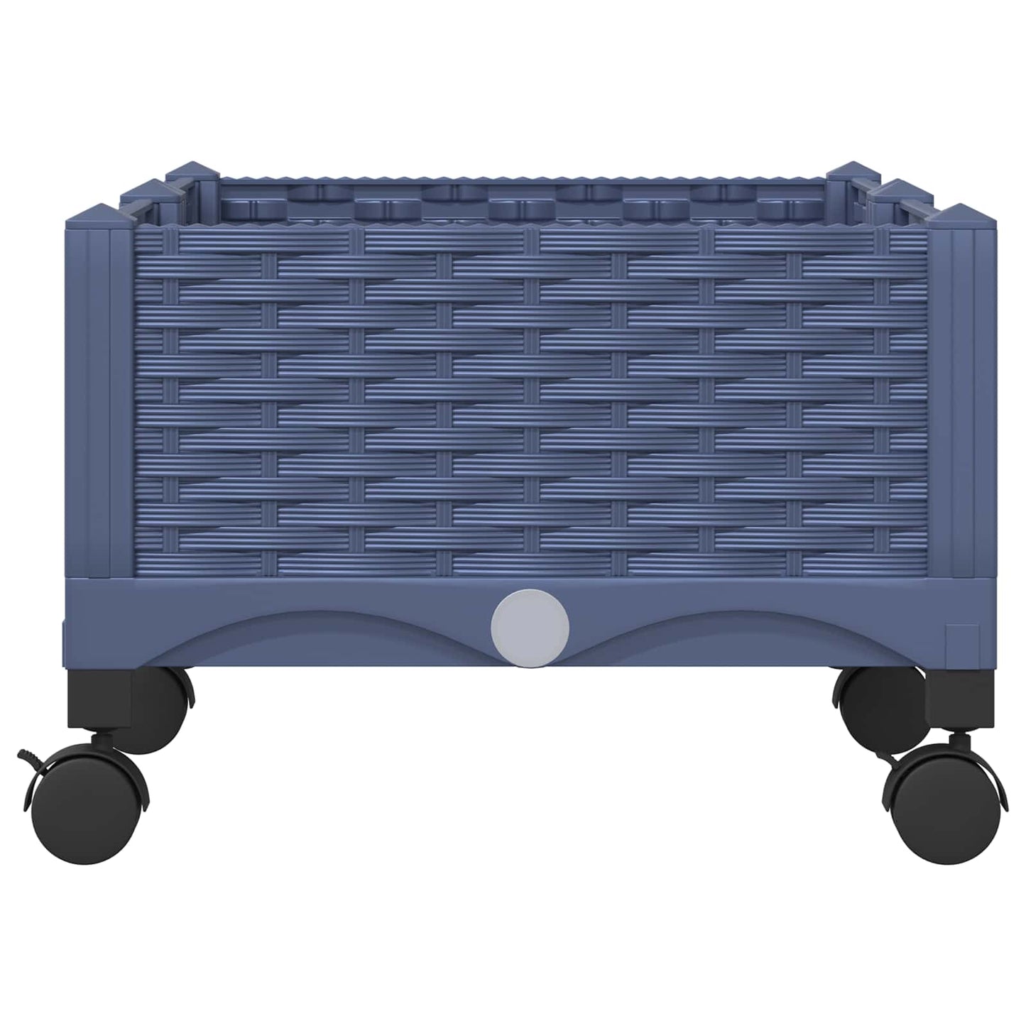 Vaso da Giardino con Ruote Blu Grigio 80 x 40 x 33 cm PP | homemem39
