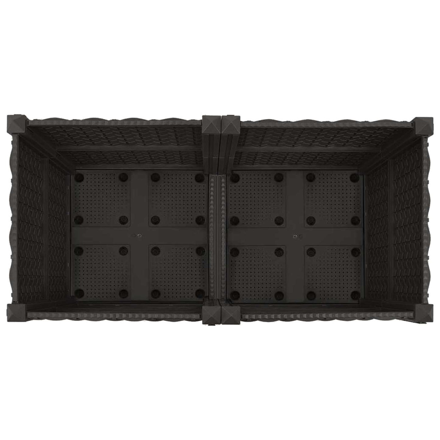 Vaso da Giardino con Ruote Nero 80 x 40 x 44 cm PP | homemem39