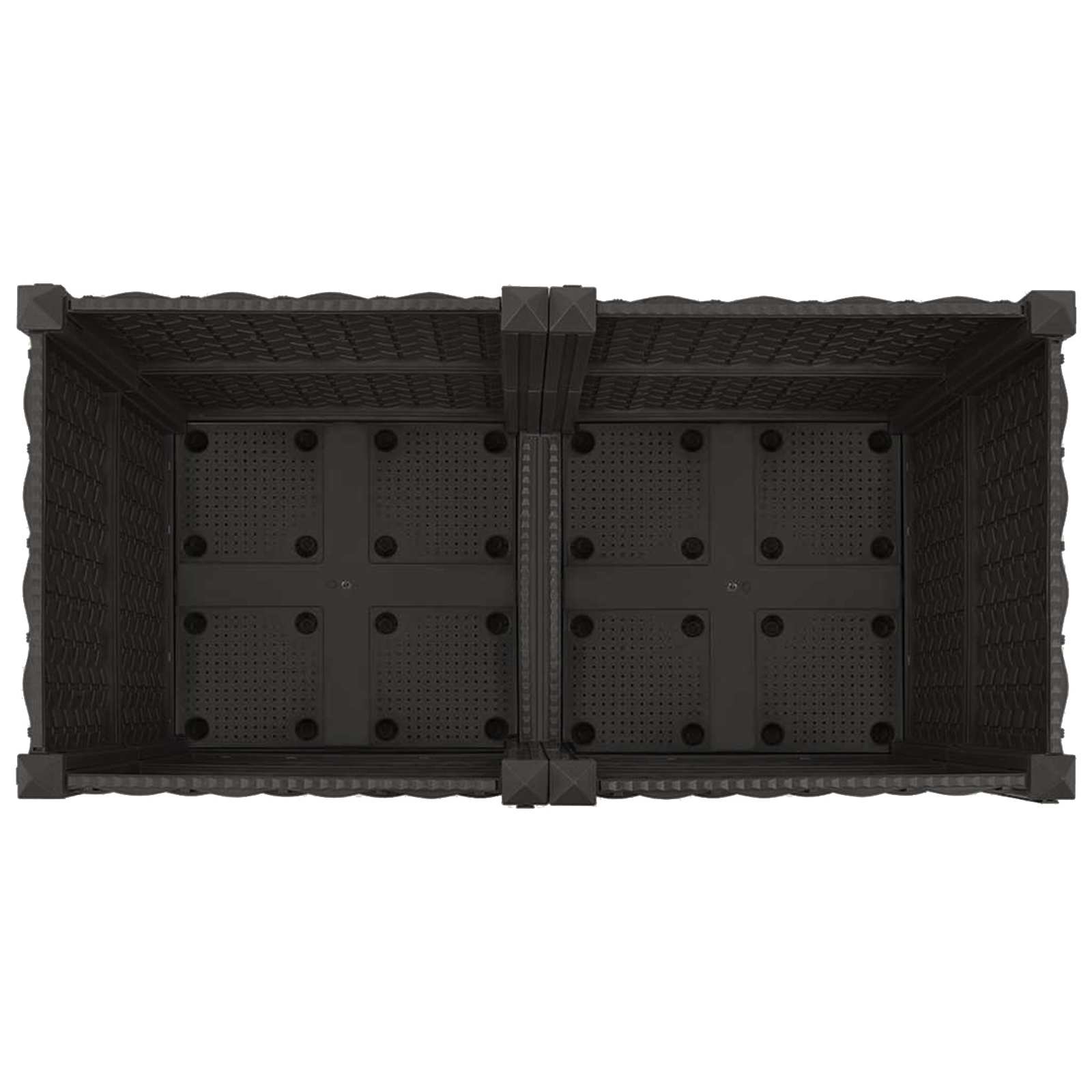 Vaso da Giardino con Ruote Nero 80 x 40 x 44 cm PP | homemem39