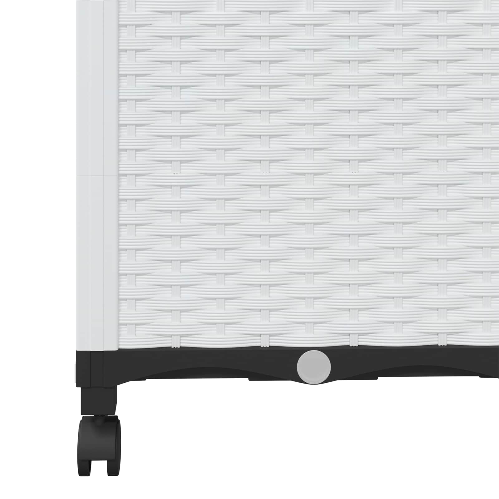 Vaso da giardino con grigliato e ruote Bianco 80 x 40 x 146 cm | homemem39