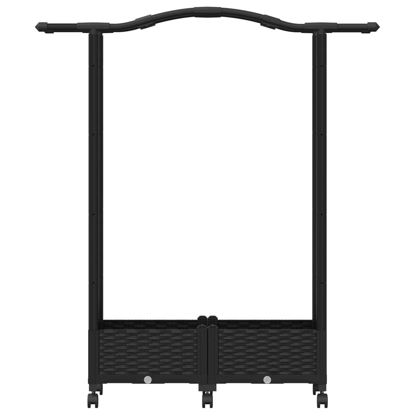 Letto Rialzato con Griglia e Tetto Nero 124 x 40 x 129 cm PP | homemem39