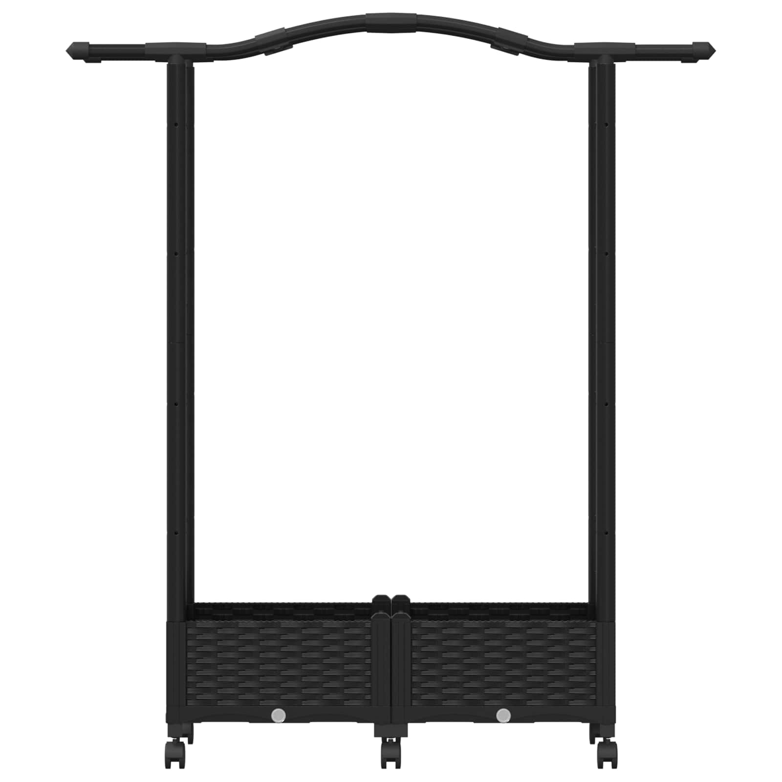 Letto Rialzato con Griglia e Tetto Nero 124 x 40 x 129 cm PP | homemem39