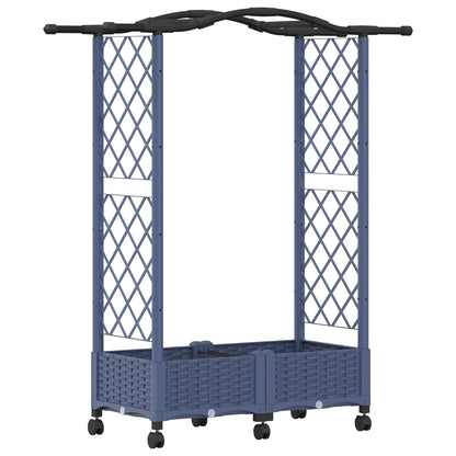 Letto Rialzato con Griglia e Tetto Grigio 124 x 40 x 129 cm PP | homemem39
