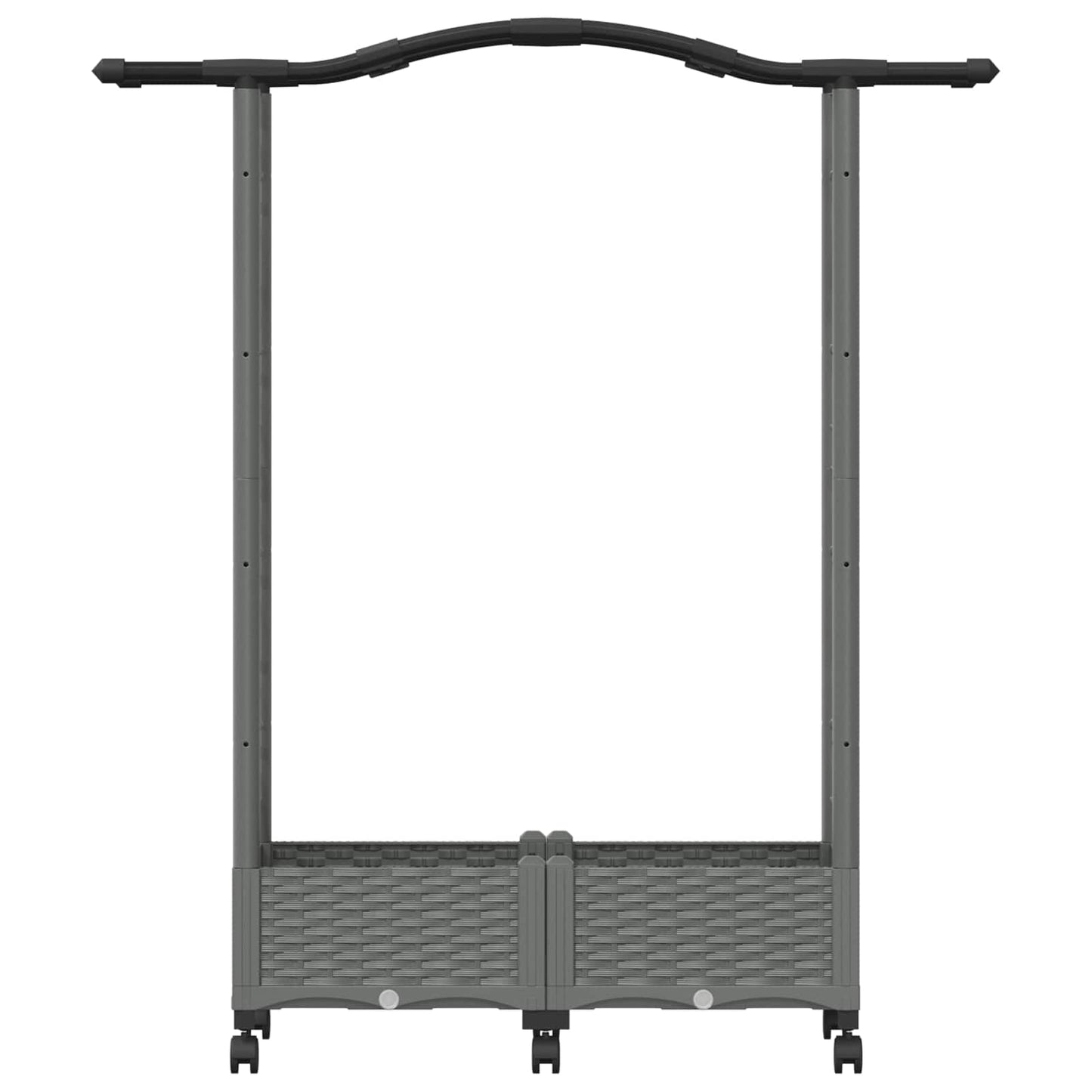 Letto Rialzato con Griglia e Tetto Grigio Chiaro PP | homemem39