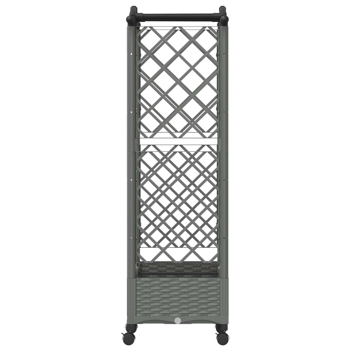 Letto Rialzato con Griglia e Tetto Grigio Chiaro PP | homemem39