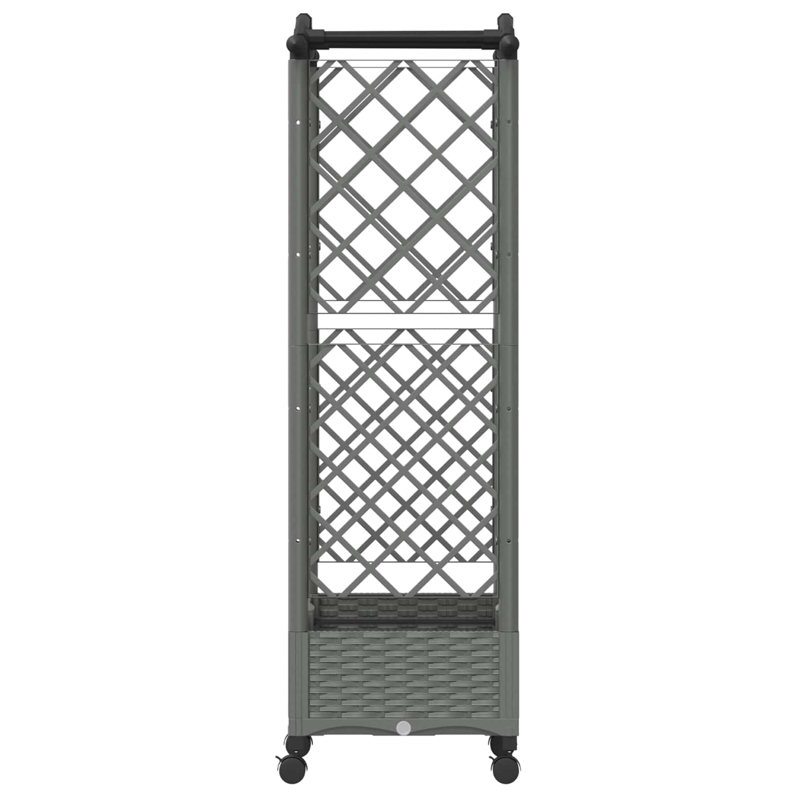 Letto Rialzato con Griglia e Tetto Grigio Chiaro PP | homemem39