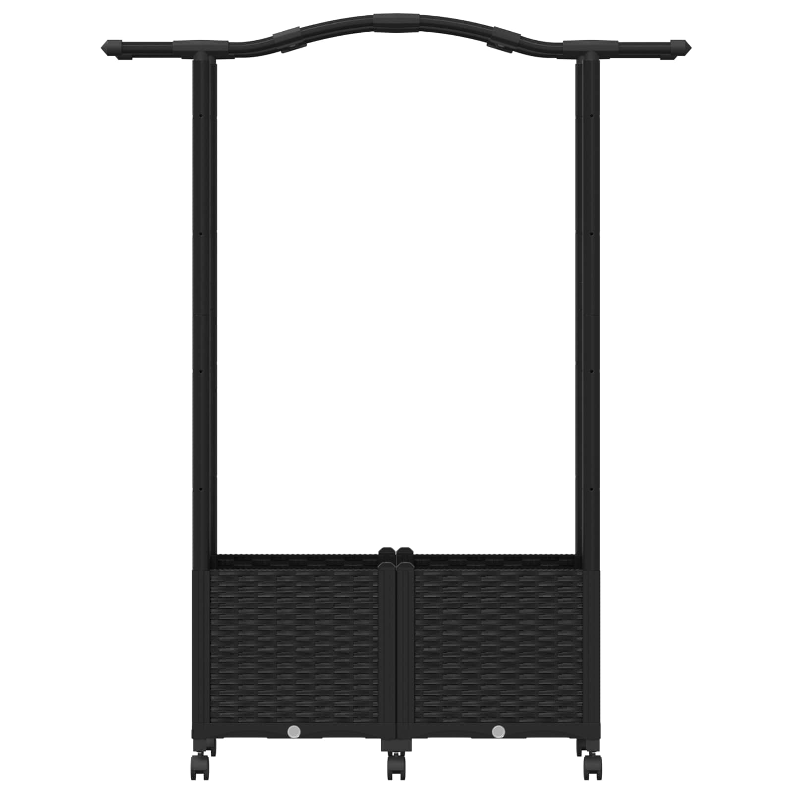 Letto Rialzato con Griglia e Tetto Nero 125 x 40 x 144 cm PP | homemem39