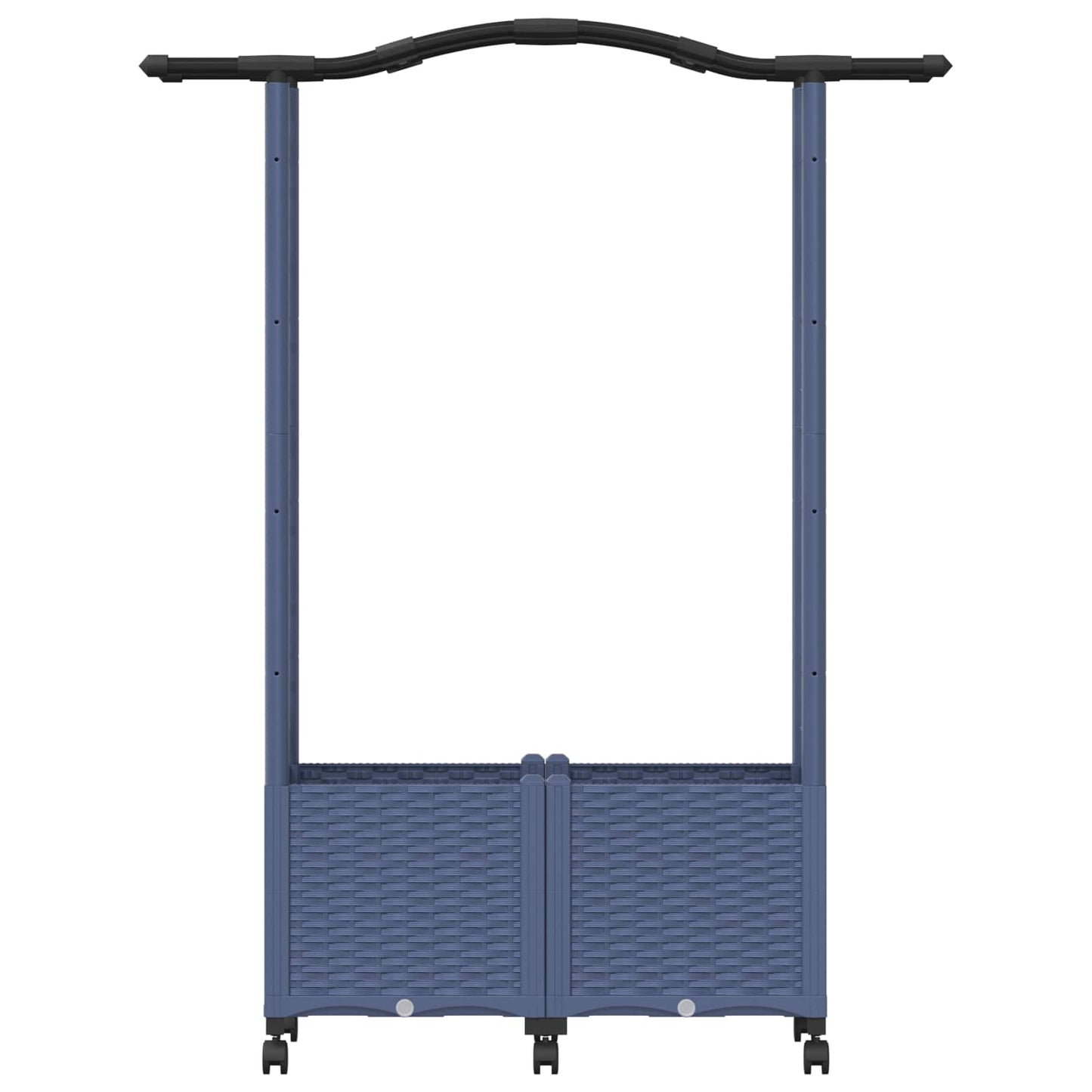 Letto Rialzato con Griglia e Tetto Grigio 125 x 40 x 144 cm PP | homemem39