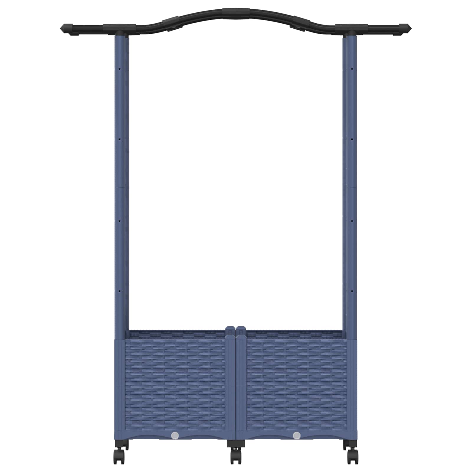 Letto Rialzato con Griglia e Tetto Grigio 125 x 40 x 144 cm PP | homemem39