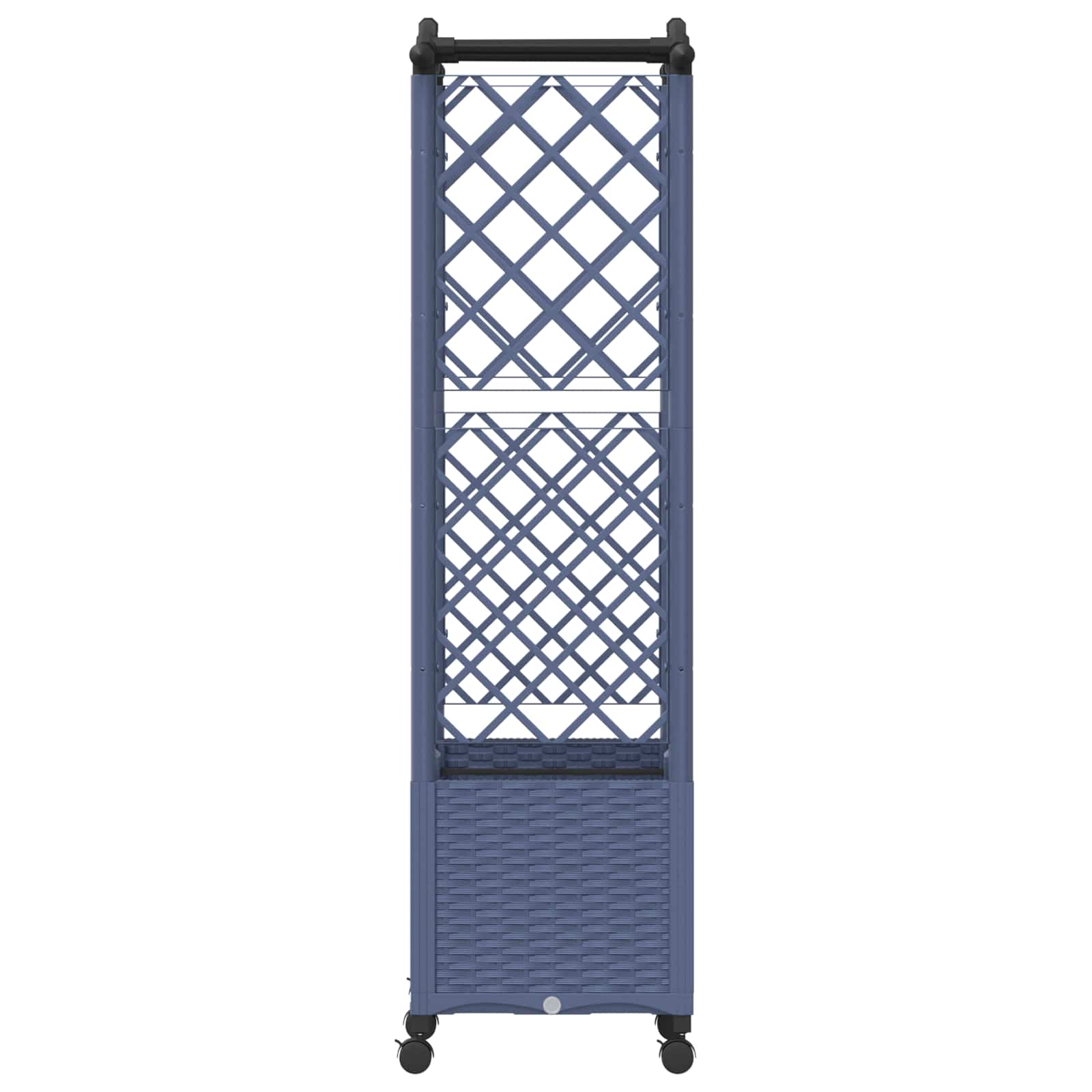 Letto Rialzato con Griglia e Tetto Grigio 125 x 40 x 144 cm PP | homemem39