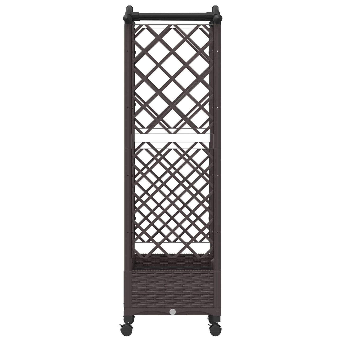 Letto Rialzato con Griglia e Tetto Marrone 124 x 40 x 129 cm PP | homemem39