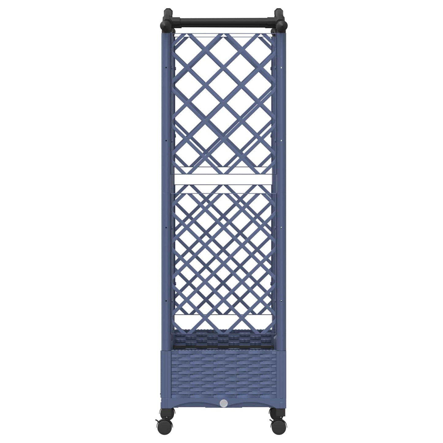 Letto Rialzato con Griglia e Tetto Grigio 124 x 40 x 129 cm PP | homemem39