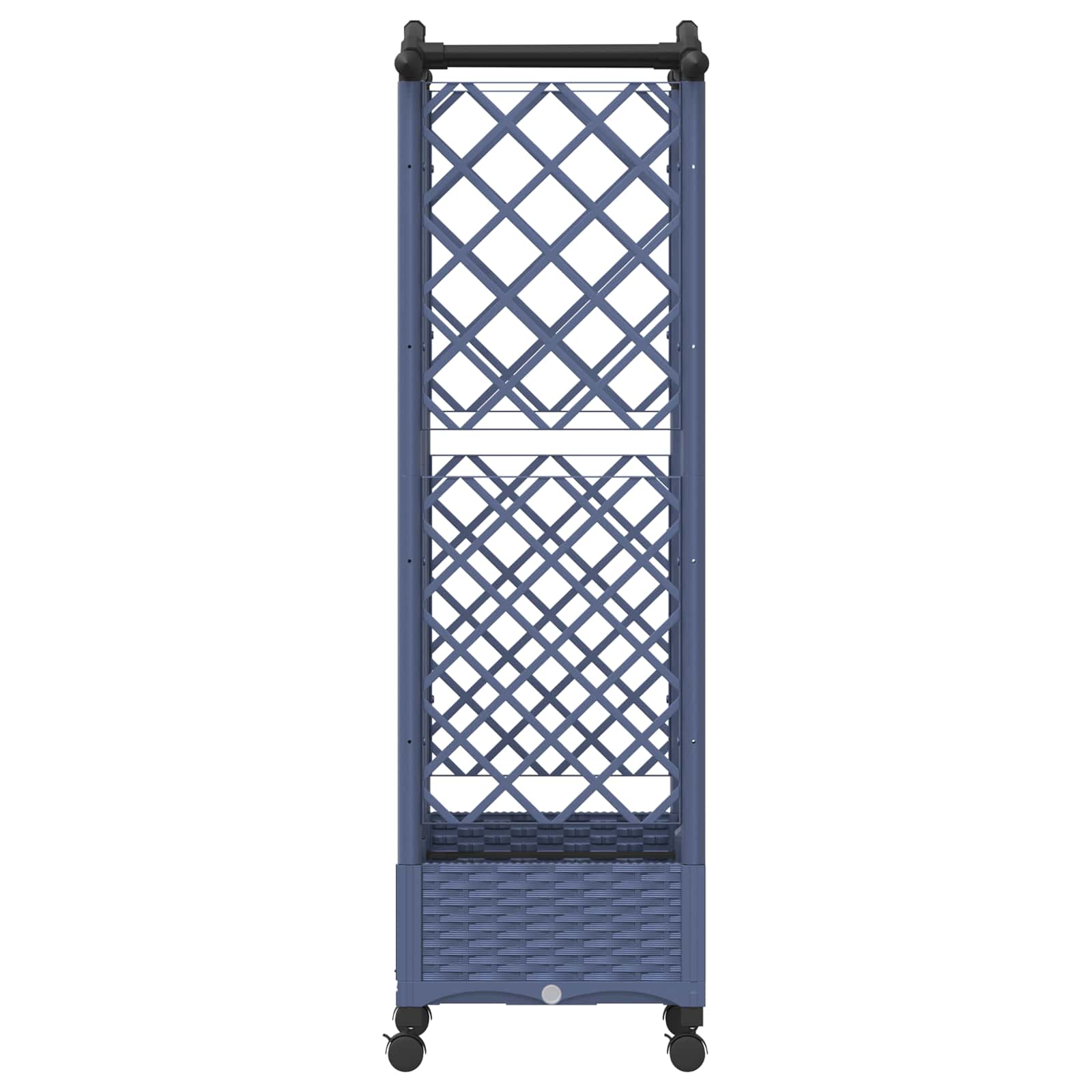 Letto Rialzato con Griglia e Tetto Grigio 124 x 40 x 129 cm PP | homemem39