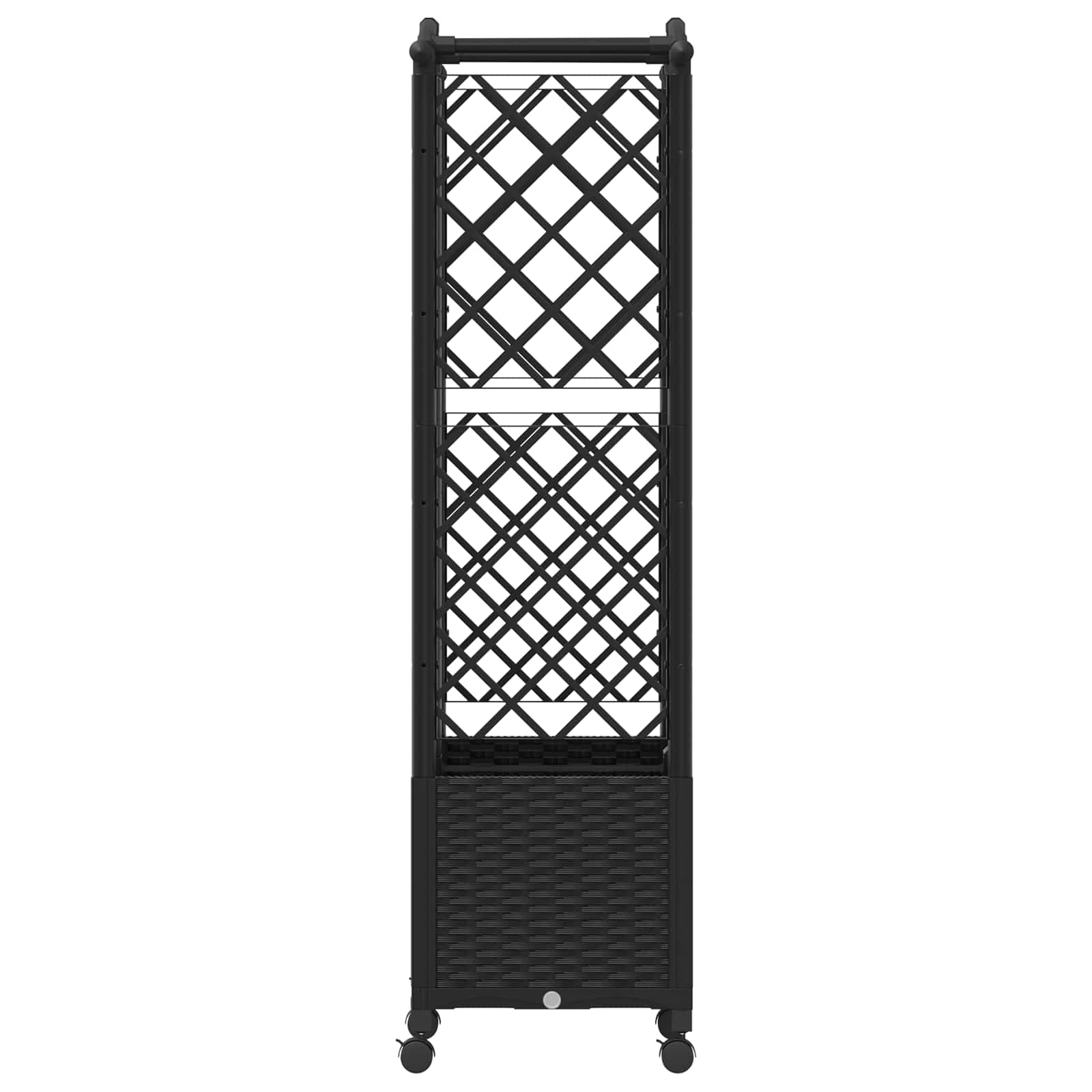 Letto Rialzato con Griglia e Tetto Nero 122 x 40 x 144 cm PP | homemem39