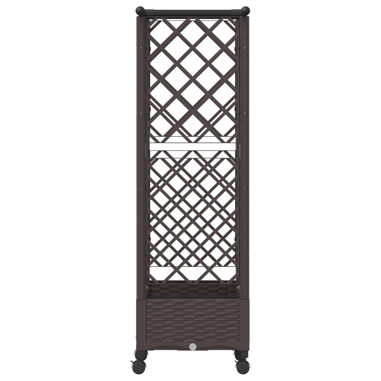 Letto Rialzato con Griglia e Tetto Marrone 122,5 x 40 x 127 cm | homemem39