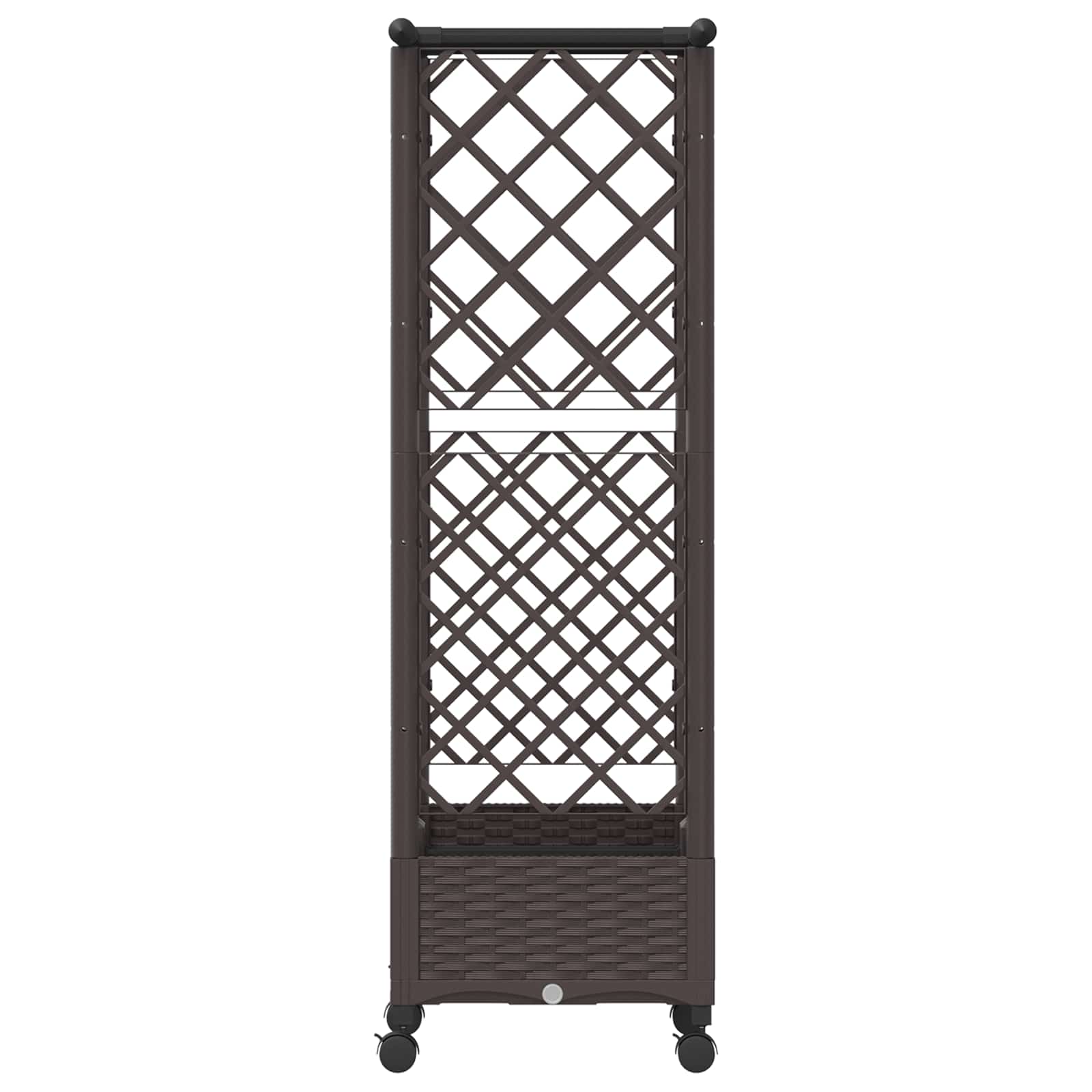 Letto Rialzato con Griglia e Tetto Marrone 122,5 x 40 x 127 cm | homemem39