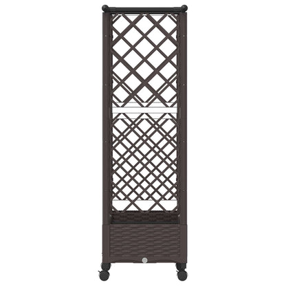 Letto Rialzato con Griglia e Tetto Marrone 122,5 x 40 x 127 cm | homemem39