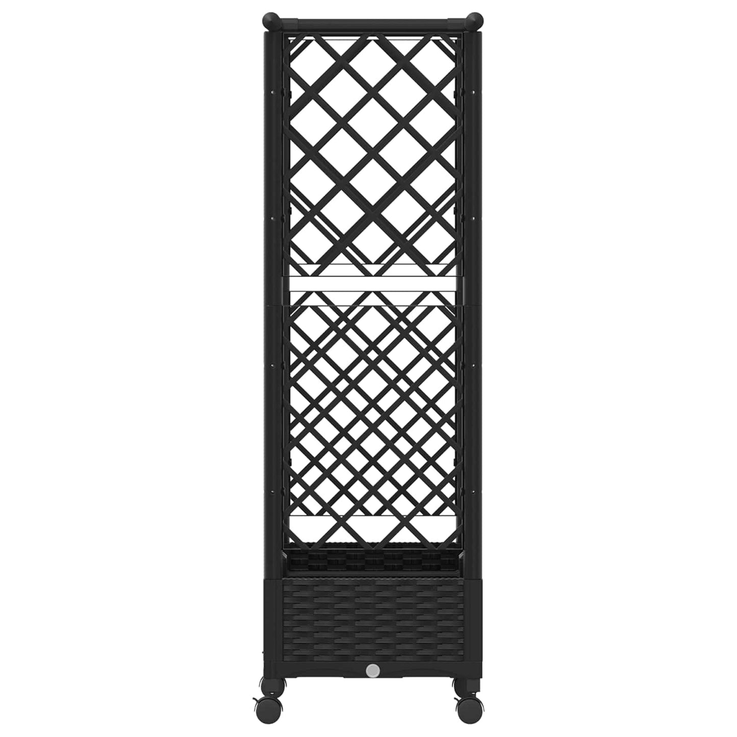 Letto Rialzato con Griglia e Tetto Nero 122,5 x 40 x 127 cm PP | homemem39