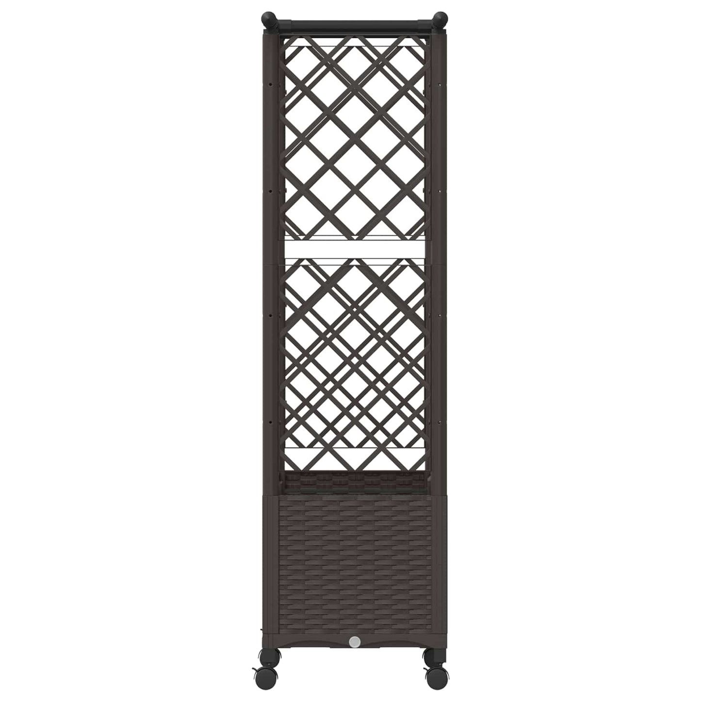 Letto Rialzato con Griglia e Tetto Marrone 124,5 x 40 x 142 cm | homemem39