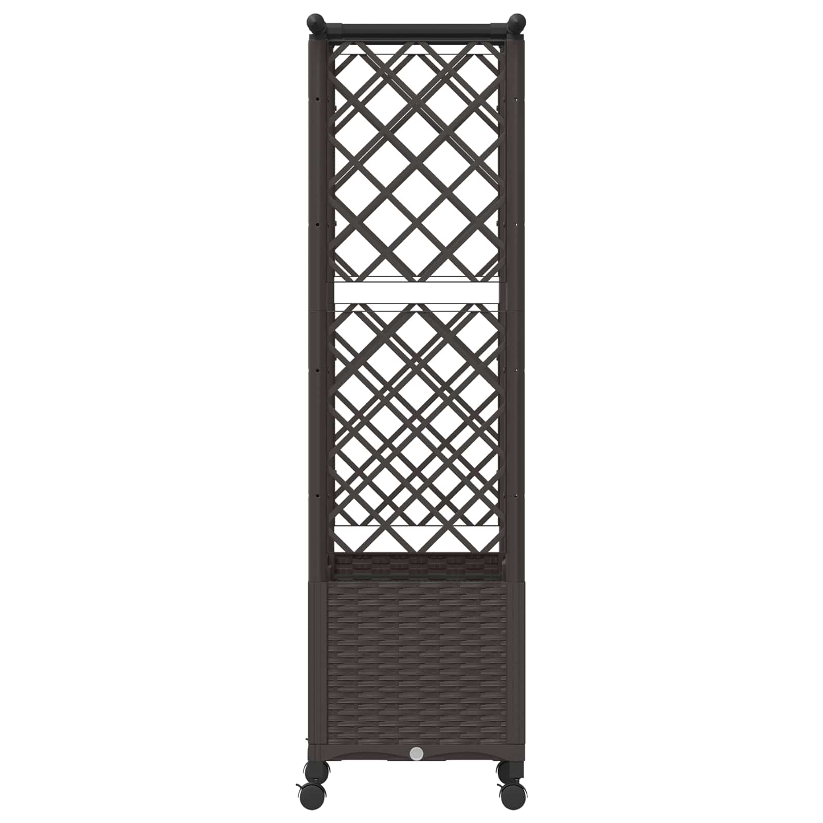 Letto Rialzato con Griglia e Tetto Marrone 124,5 x 40 x 142 cm | homemem39
