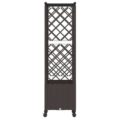 Letto Rialzato con Griglia e Tetto Marrone 124,5 x 40 x 142 cm | homemem39