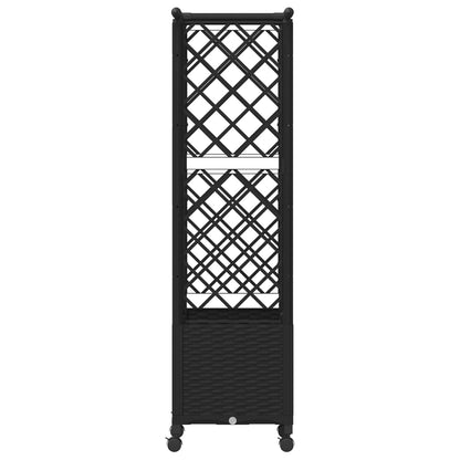 Letto Rialzato con Griglia e Tetto Nero 124,5 x 40 x 142 cm PP | homemem39