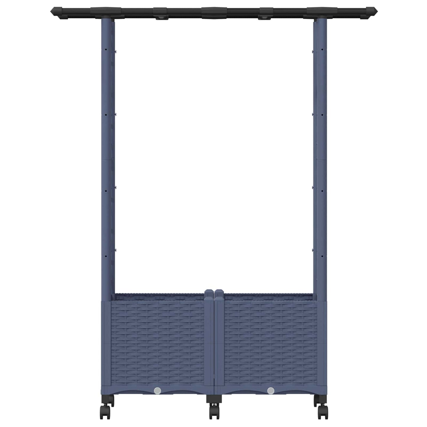 Letto Rialzato con Griglia e Tetto Grigio 124,5 x 40 x 142 cm | homemem39