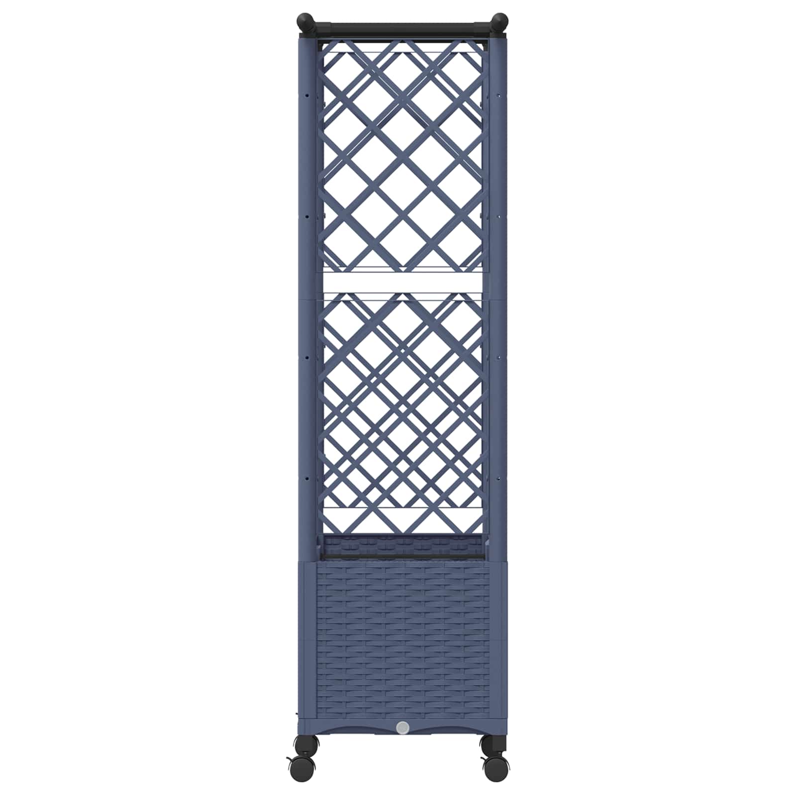 Letto Rialzato con Griglia e Tetto Grigio 124,5 x 40 x 142 cm | homemem39