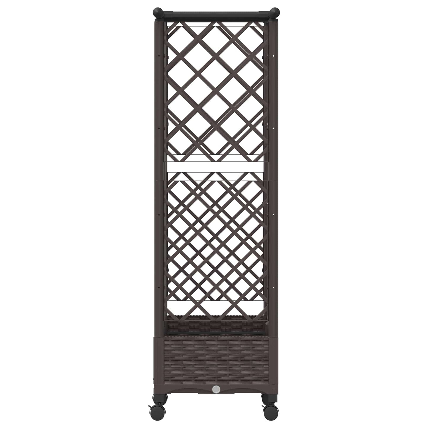 Letto Rialzato con Griglia e Tetto Marrone 124 x 40 x 127 cm PP | homemem39