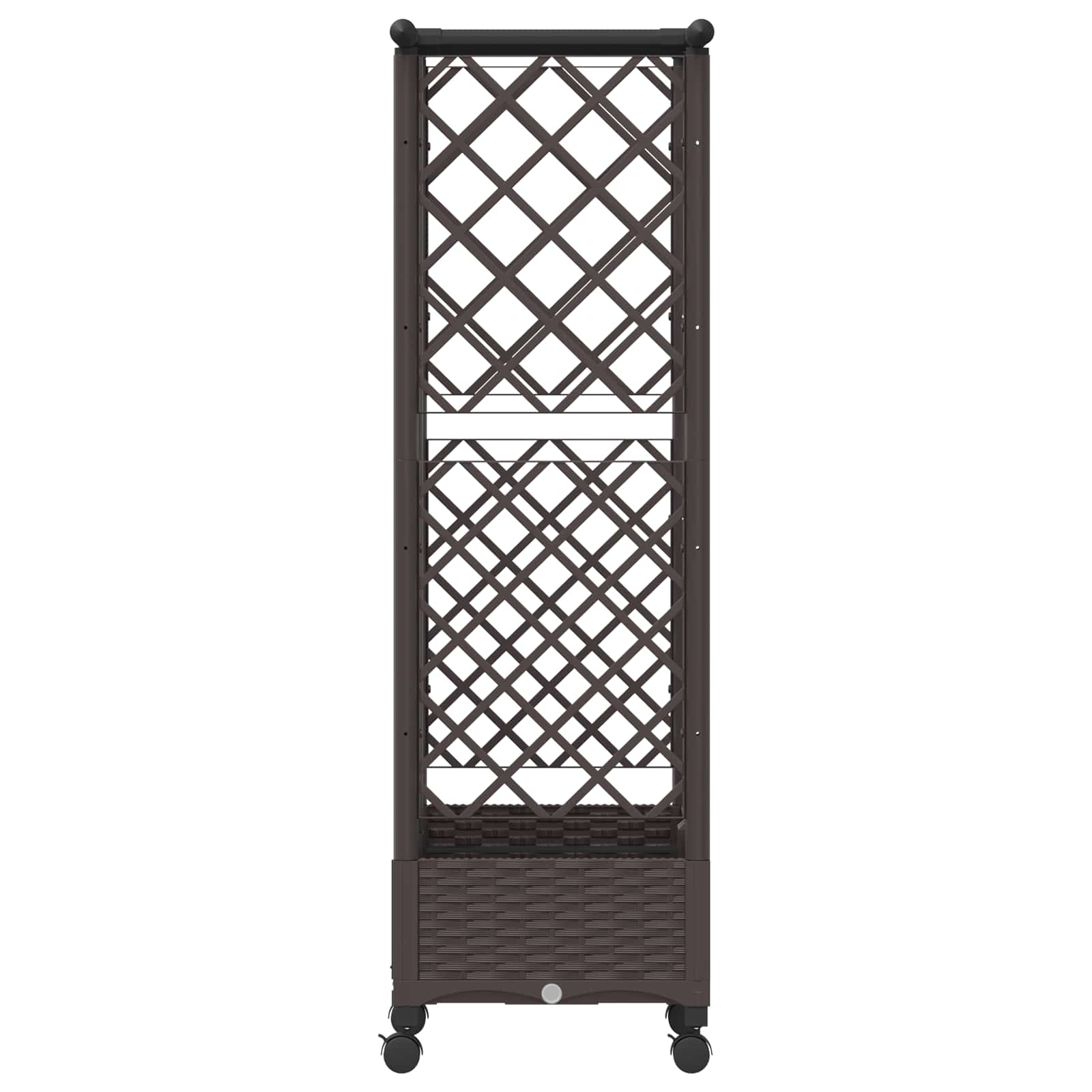 Letto Rialzato con Griglia e Tetto Marrone 124 x 40 x 127 cm PP | homemem39