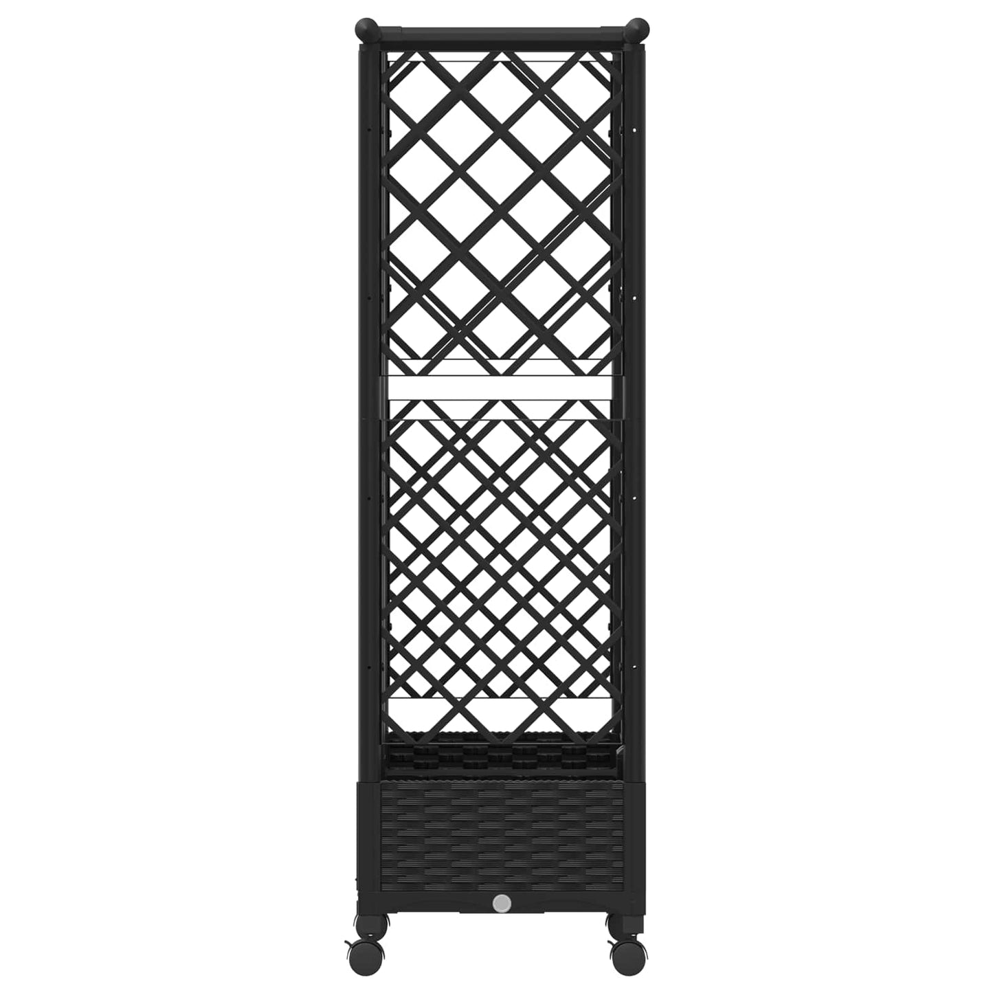 Letto Rialzato con Griglia e Tetto Nero 124 x 40 x 127 cm PP | homemem39