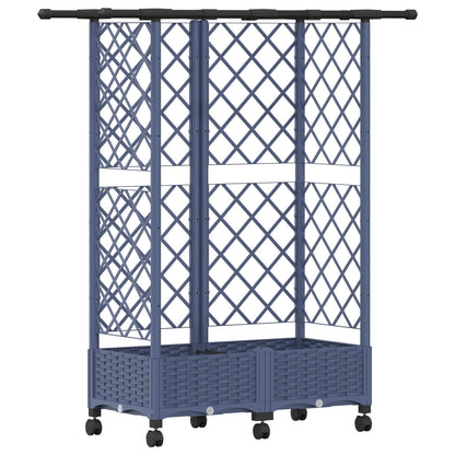 Letto Rialzato con Griglia e Tetto Grigio 124 x 40 x 127 cm PP | homemem39