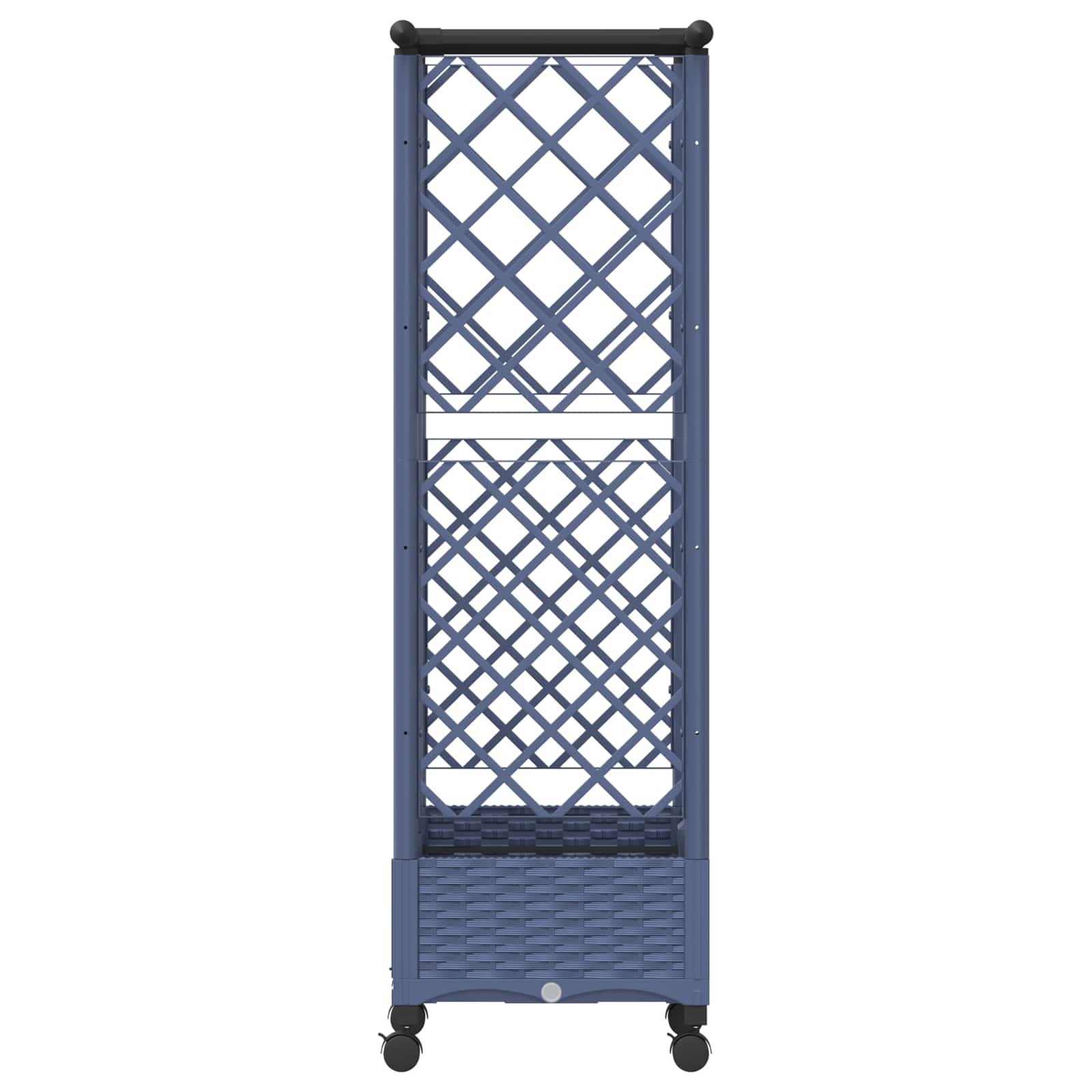Letto Rialzato con Griglia e Tetto Grigio 124 x 40 x 127 cm PP | homemem39