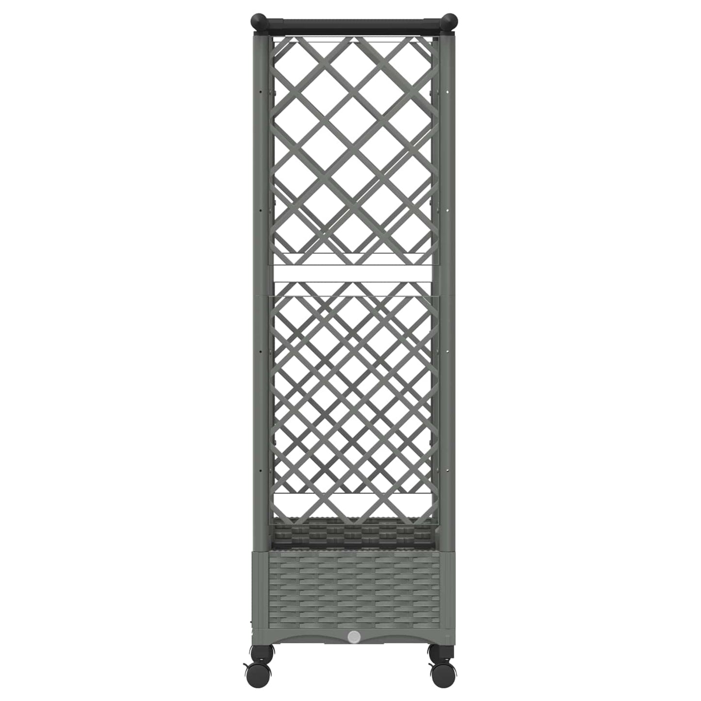 Letto Rialzato con Griglia e Tetto Grigio Chiaro PP | homemem39