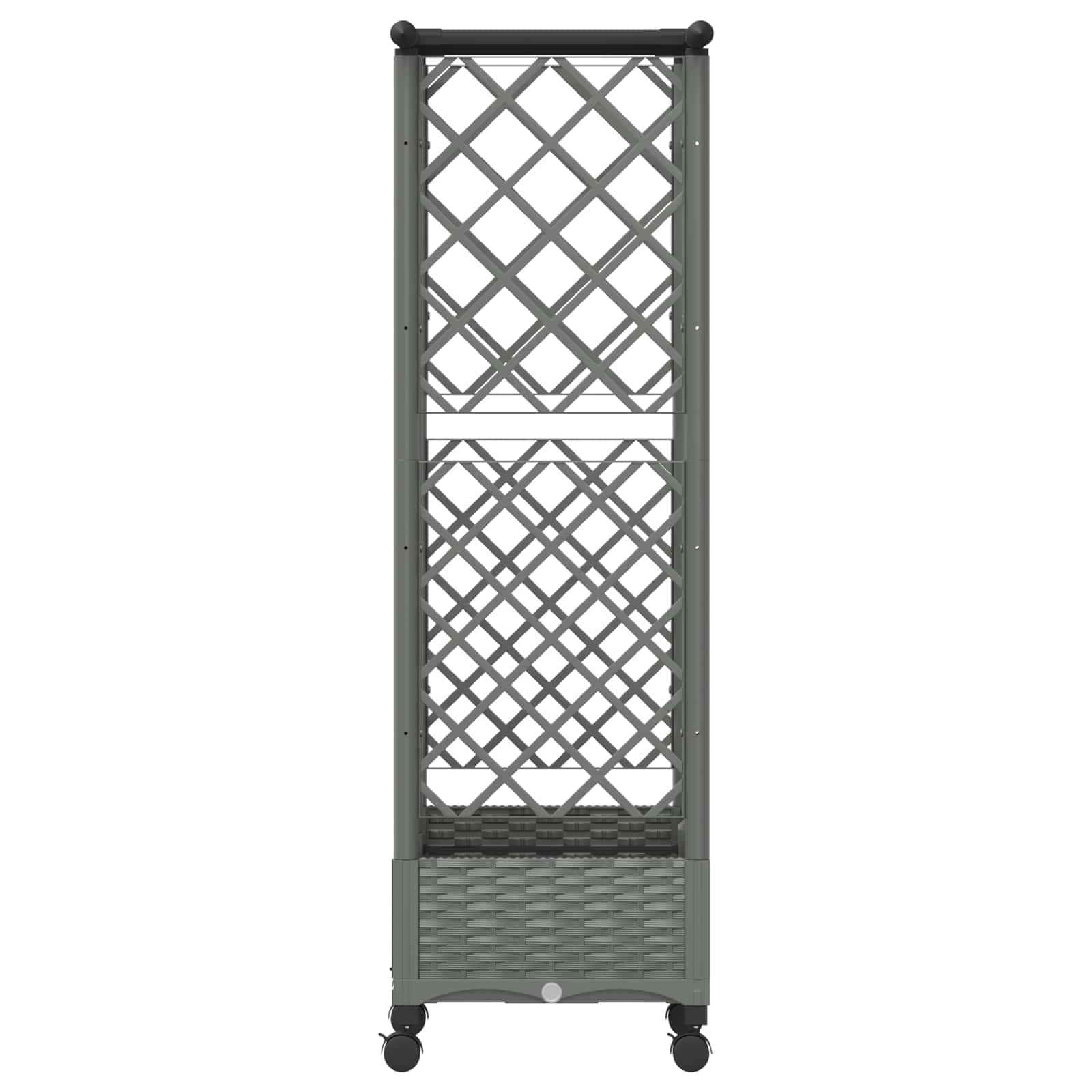 Letto Rialzato con Griglia e Tetto Grigio Chiaro PP | homemem39