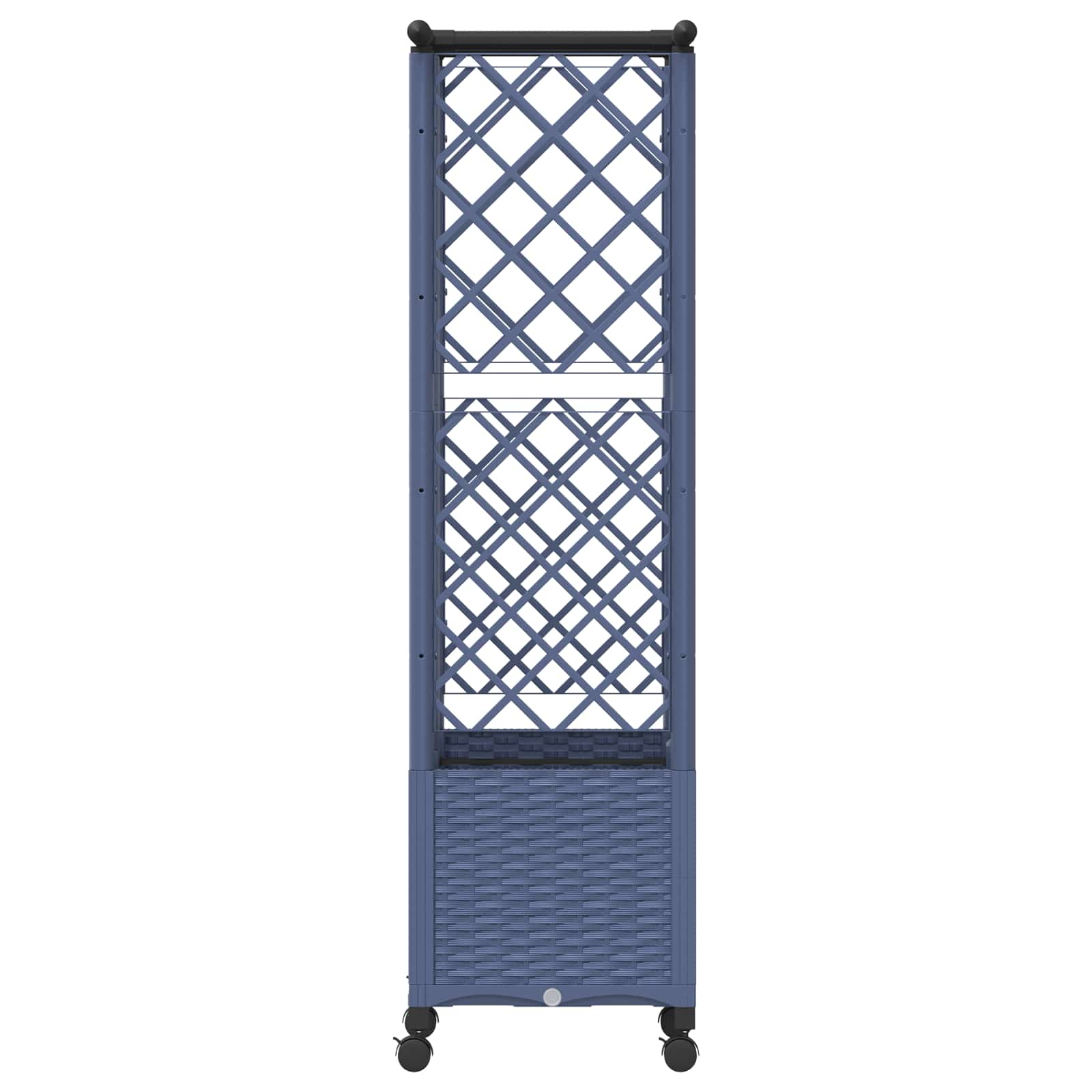 Letto Rialzato con Griglia e Tetto Grigio 124 x 40 x 142 cm PP | homemem39