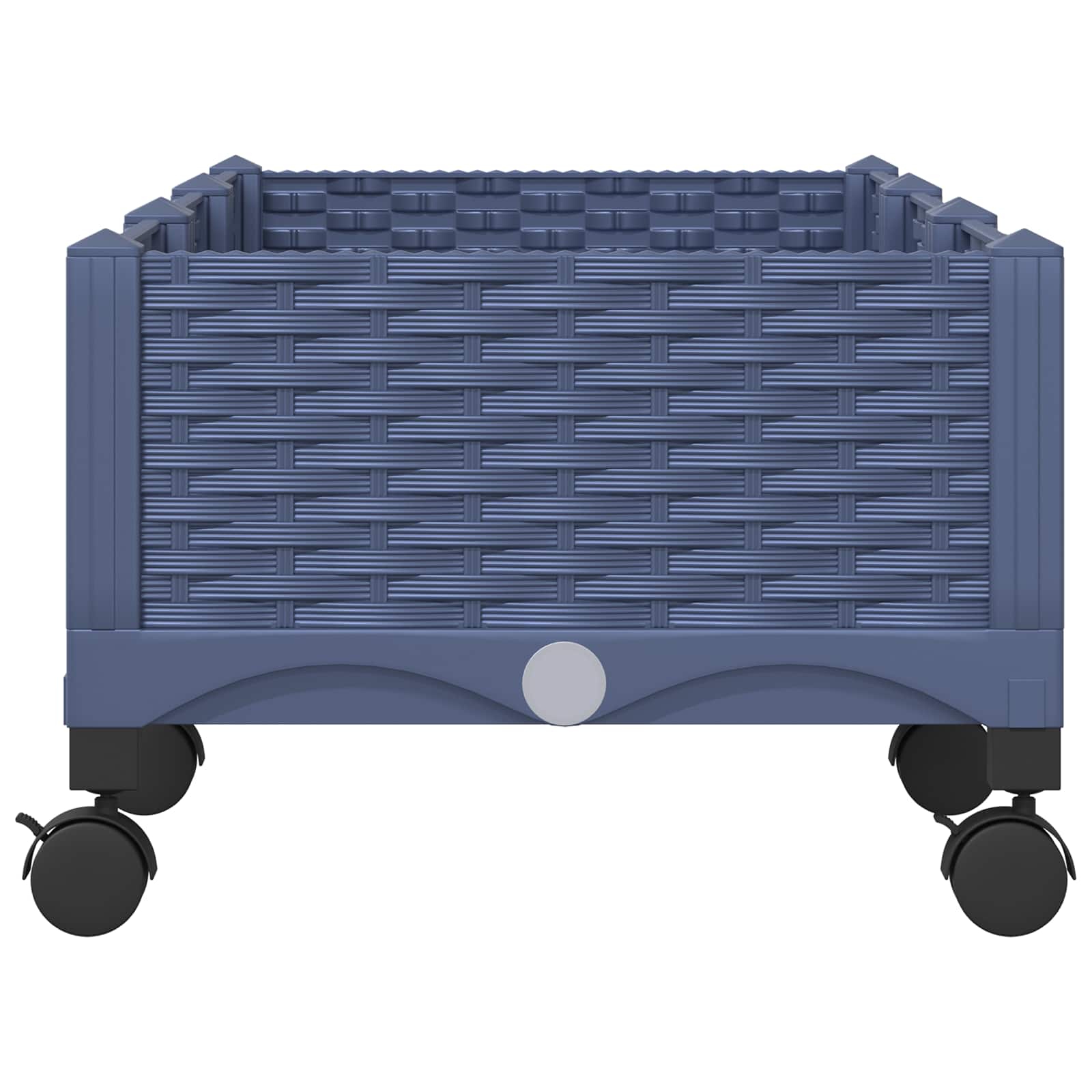 Vaso da Giardino con Ruote Blu Grigio 120 x 40 x 33 cm PP | homemem39