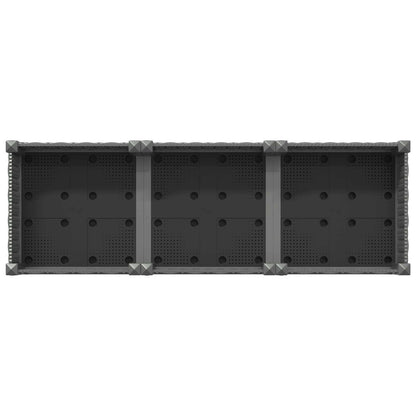 Vaso da Giardino con Ruote Grigio Chiaro 120 x 40 x 33 cm PP | homemem39