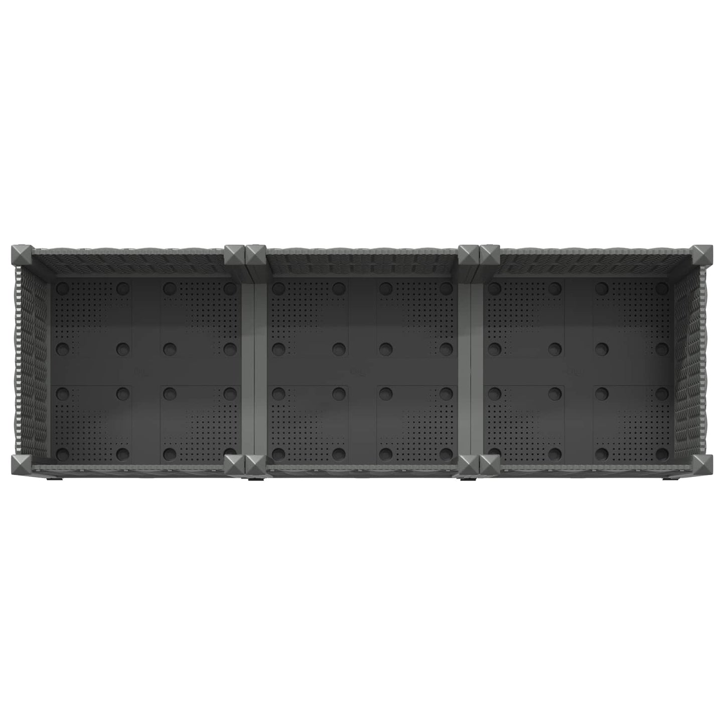 Vaso da Giardino con Ruote Grigio Chiaro 120 x 40 x 48 cm PP | homemem39