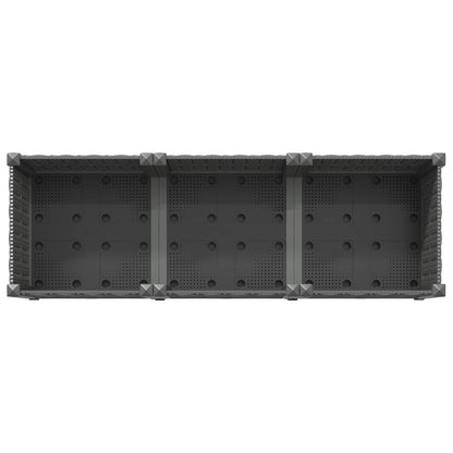 Vaso da Giardino con Ruote Grigio Chiaro 120 x 40 x 48 cm PP | homemem39